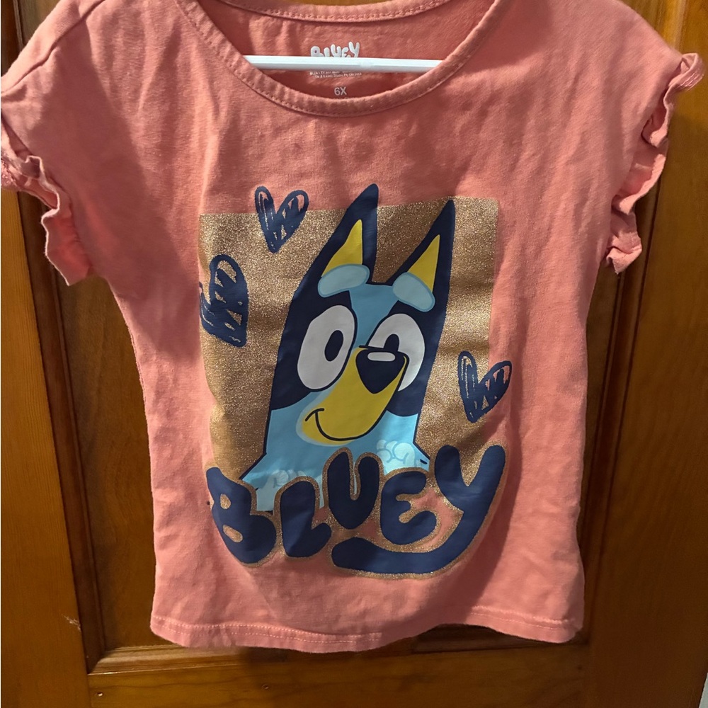 Bluey Kids' Coral Short Sleeve Tee